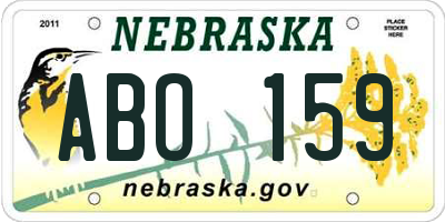 NE license plate ABO159