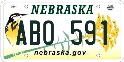 NE license plate ABO591