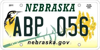 NE license plate ABP056