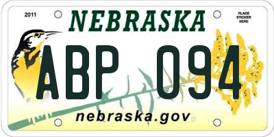 NE license plate ABP094