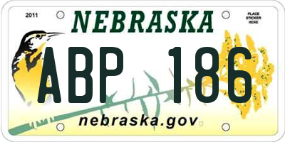 NE license plate ABP186