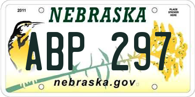 NE license plate ABP297