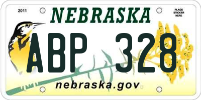 NE license plate ABP328