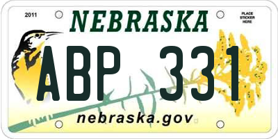 NE license plate ABP331