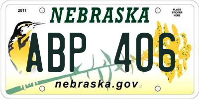 NE license plate ABP406