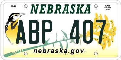 NE license plate ABP407