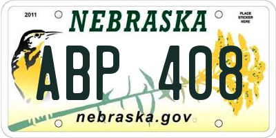 NE license plate ABP408