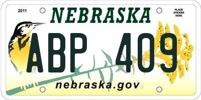 NE license plate ABP409