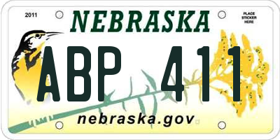 NE license plate ABP411