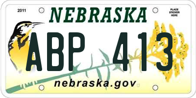 NE license plate ABP413