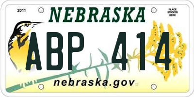 NE license plate ABP414