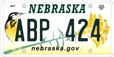 NE license plate ABP424