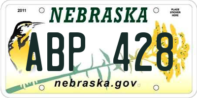 NE license plate ABP428