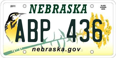 NE license plate ABP436