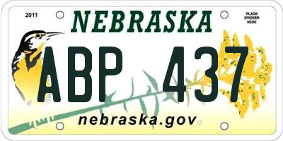 NE license plate ABP437