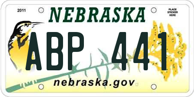 NE license plate ABP441