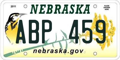 NE license plate ABP459