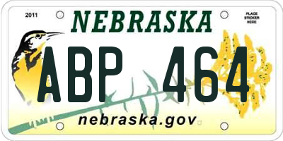 NE license plate ABP464