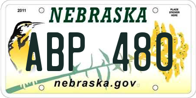 NE license plate ABP480