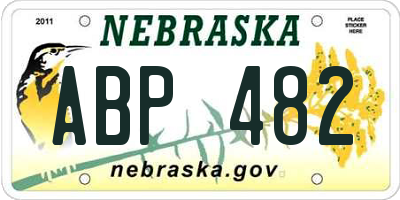 NE license plate ABP482