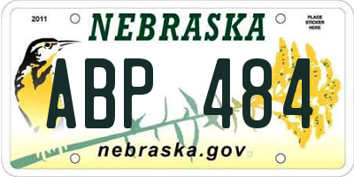 NE license plate ABP484