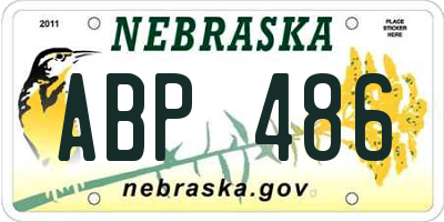 NE license plate ABP486