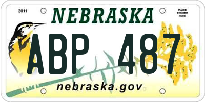 NE license plate ABP487