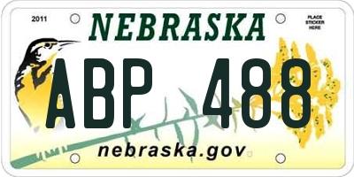 NE license plate ABP488