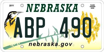 NE license plate ABP490