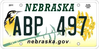 NE license plate ABP497