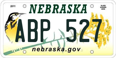 NE license plate ABP527