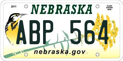 NE license plate ABP564