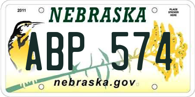 NE license plate ABP574