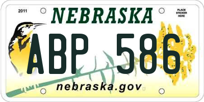 NE license plate ABP586