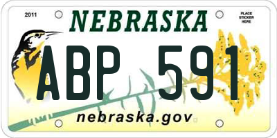 NE license plate ABP591