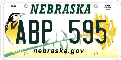 NE license plate ABP595