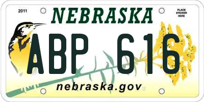 NE license plate ABP616