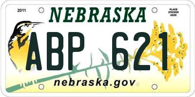 NE license plate ABP621