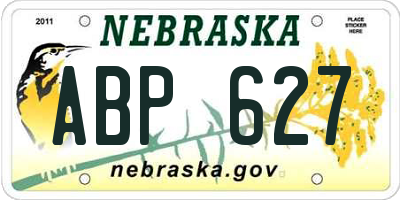 NE license plate ABP627