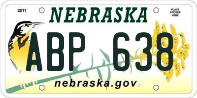 NE license plate ABP638