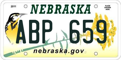 NE license plate ABP659