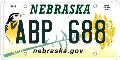 NE license plate ABP688