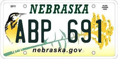 NE license plate ABP691