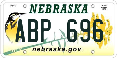 NE license plate ABP696