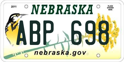 NE license plate ABP698