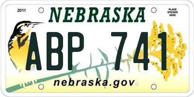 NE license plate ABP741