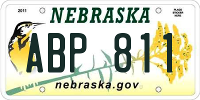 NE license plate ABP811