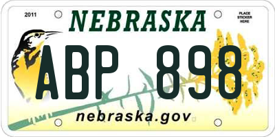 NE license plate ABP898