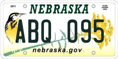 NE license plate ABQ095