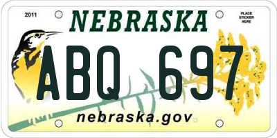 NE license plate ABQ697